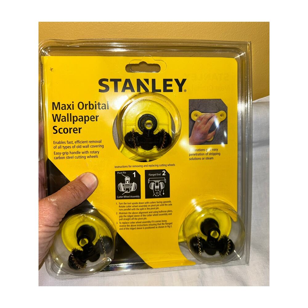 Stanley Maxi Orbital Wallpaper‎ Scorer Tool Yellow Black Carbon Steel Wheels New